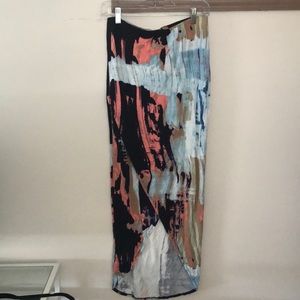 high waisted midi skirt